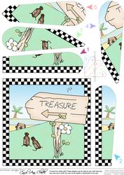 Pirates Ahoy Quick Card with Fan Pyramage Topper
