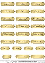 Metallic Relations Greetings Text Plates