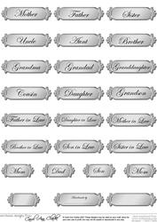 Metallic Relations Greetings Text Plates
