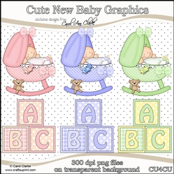 Cute New Baby - CU4CU Digital Clip Art Set