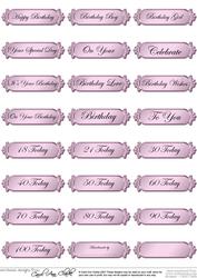 Metallic Birthday Greetings Text Plates