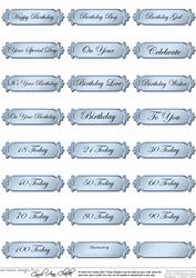 Metallic Birthday Greetings Text Plates