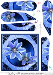 Clematis Quick Card with Fan Pyramage Topper