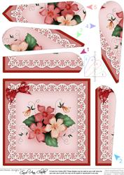 Pretty Viola Quick Card with Fan Pyramage Topper