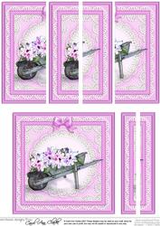 Flower Filled Wheelbarrow Side Stacker Topper