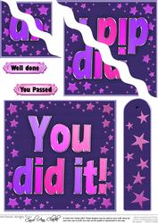 You Did It! Metallic Quick Card with Wavy Corner Side Stacke