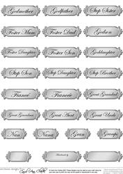 Metallic Relations Greetings Text Plates