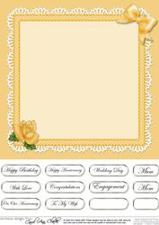 Just Roses Matching 8 x 8 Insert Panel and Greetings