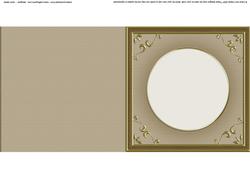 Square 'gold Metallic Frame' Card Front or Insert