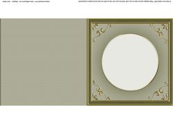 Square 'gold Metallic Frame' Card Front or Insert