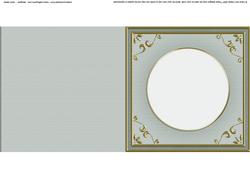 Square 'gold Metallic Frame' Card Front or Insert