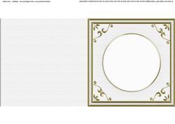 Square 'gold Metallic Frame' Card Front or Insert