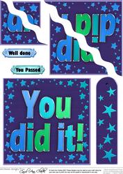 You Did It! Metallic Quick Card with Wavy Corner Side Stacke