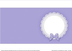 Square Pearls and Lace Card Front or Insert