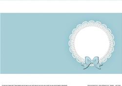 Square Pearls and Lace Card Front or Insert
