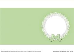 Square Pearls and Lace Card Front or Insert