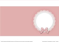 Square Pearls and Lace Card Front or Insert
