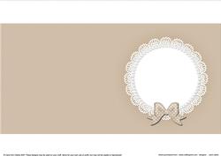 Square Pearls and Lace Card Front or Insert