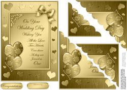 Elegant Romance Wedding Day Quick Card Corner Side Stacker