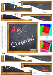 Congrats Blackboard Quick Card with Wavy Spiral Side Stacker