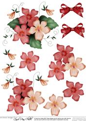 Pretty Viola 3D Decoupage Sheet