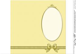 Dl Fancy Bow Card Front or Insert