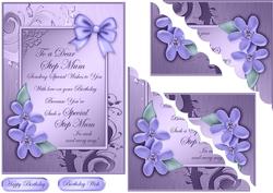 Step Mum Birthday Quick Card Corner Side Stacker