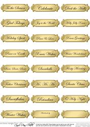 A 2nd Set of Metallic Christmas Greetings Text Plates
