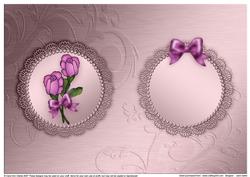 Roses and Metallic Lace Matching Insert A5 Portrait