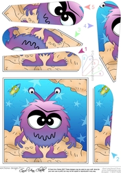 Cute Alien Fan Pyramage Topper