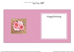 Pretty Flowers on Gold Frame High square landscape insert