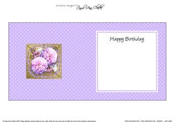 Pretty Flowers on Gold Frame High square landscape insert