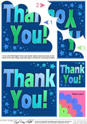 Thank You Quick Card with Shell Edged Corner Side Stacker