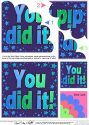 You Did It!! Quick Card with Shell Edged Corner Side Stacker