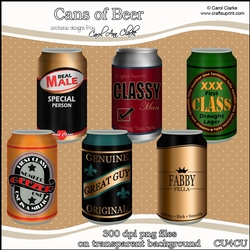 Cans of Beer - CU4CU Digital Clip Art Set