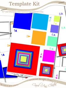 Square Card - Square Pyramage Template Kit
