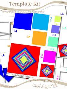Square Card - Diamond Pyramage Template Kit