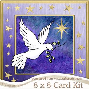 8 x 8 Xmas Dove Kit with 3D Decoupage