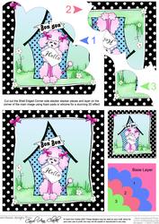 Cute Poodle Quick Card with Shell Edged Corner Side Stacker