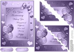 Elegant Romance Anniversary Quick Card Corner Side Stacker