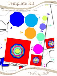 Square Card - Octogon Pyramage Template Kit