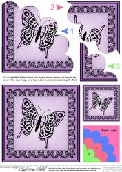 Big Butterfly Quick Card Shell Edged Corner Side Stacker