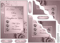 Son Anniversary Metallic Greeting Corner Side Stacker
