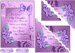 Step Daughter Birthday Quick Card Corner Side Stacker