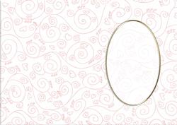 A5 Pretty Rose Swirls Card Front or Insert