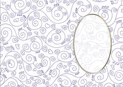 A5 Pretty Rose Swirls Card Front or Insert