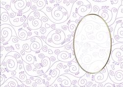 A5 Pretty Rose Swirls Card Front or Insert