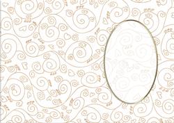 A5 Pretty Rose Swirls Card Front or Insert