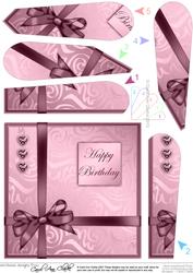 Elegant Flopurish Quick Card with Fan Pyramage Topper