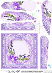 Bluebells Quick Card with Fan Pyramage Topper